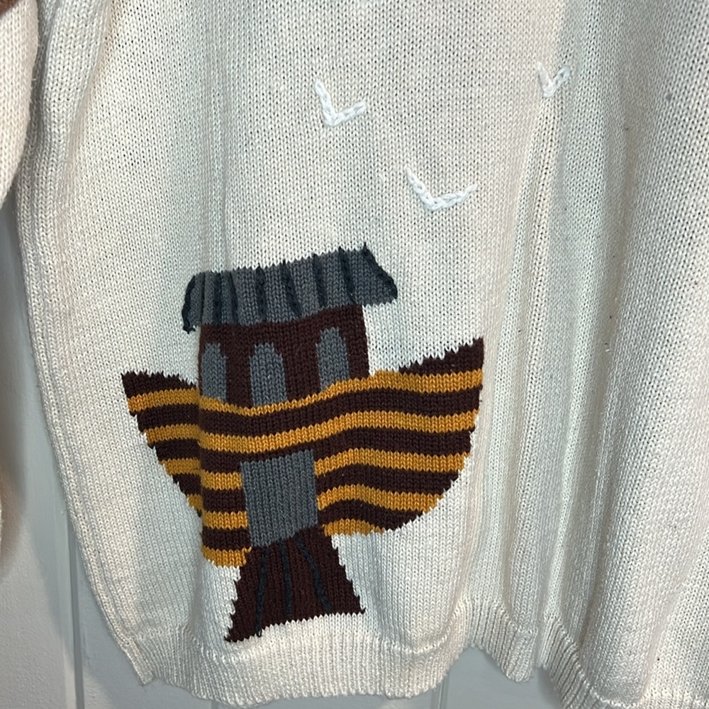 Vintage Marisa Christina Large Noah's Ark Wool Cotton Pullover Sweater - Picture 8 of 10